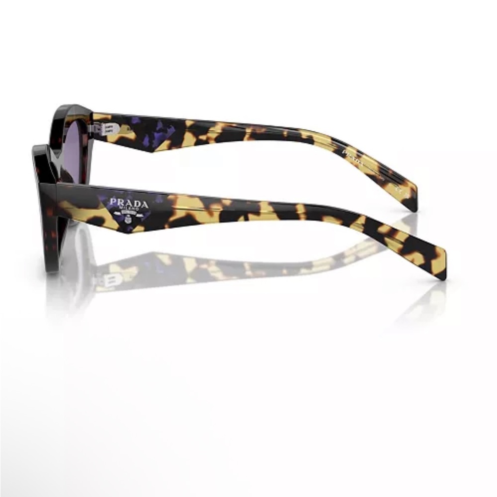 Prada Tortoise Cat Eye Sunglasses with Purple Lenses - Picture 3 of 6
